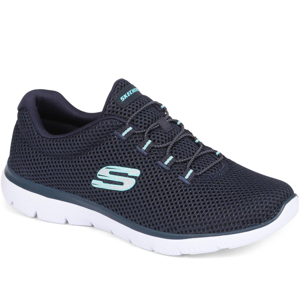 SKECHERS WOMEN'S SUMMITS - Quick Lapse Slip-On Trainers Bungee Laces ...