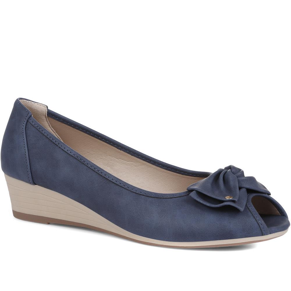 Pavers Navy peep toe shoes - size 3 for sale online | eBay